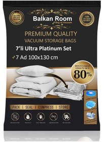 Resim Balkan Room Vakum Hurcu 7 Li Ultra Platinum Set Vakumlu Hurç Şeffaf 