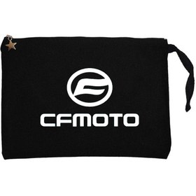 Resim CFMOTO Logo White Siyah Clutch Astarlı Cüzdan / El Çantası - Siyah 