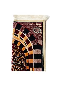 Resim Lüks Çeyizlik Seccade, Hediyelik Kadife Namazlık Lacivert 