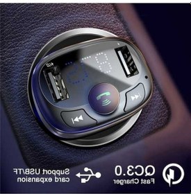 Resim Ulzyvf Verici Usb Tf Şarj Qc3.0 Mp3 Kablosuz Hızlı Fm Cihazı Çift Bluetooth Baseus Araç Op 