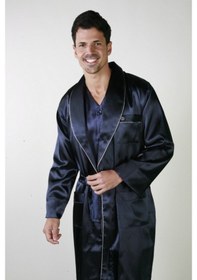 Resim Ancelo 333 Saten Pijama Takım Ve Robdöşambr 3Lü Damat Çeyiz Set 