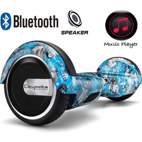 Resim Citymate Elektrikli Kaykay Citymate Hoverboard Bluetooth Hoparlörlü 6.5 Inch Akıllı Dengeli - Grafiti Desenli 