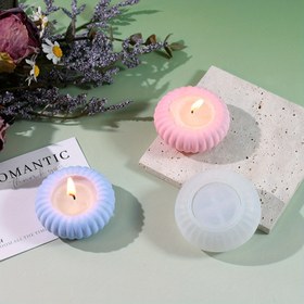 Resim LEQU 1 adet Şık Reçine Fener Mum Tutucu Kalıbı - Ev Dekoru için Silikon DIY Takı Kalıbı, Pastel Pembe ve Mavi Mum Bazları, Çiçek Desenli, Romantik Atmosfer için Mükemmel, Mum Tutucu Dekoru 