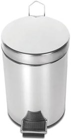 Resim Paslanmaz Pedallı 5 Lt Çöp Kovası - Klozet Fırçası 2'li Banyo Seti 