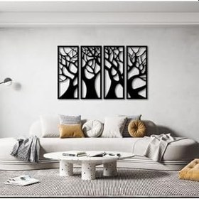 Resim Tasarım Minimalist Ağaç Panel Seti Siyah 50 x 70 