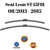 Resim Seat Leon St 5f8 2013 2014 2015 Uyumlu Araca Özel Ön Cam Muz Tipi Silecek Süpürgesi Takımı 65/40cm 2li Set Silbak 