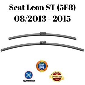 Resim Seat Leon St 5f8 2013 2014 2015 Uyumlu Araca Özel Ön Cam Muz Tipi Silecek Süpürgesi Takımı 65/40cm 2li Set Silbak 