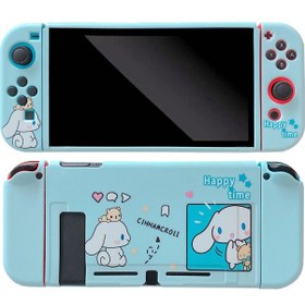 Resim Nintendo Switch'e Uygun Büyük Kulaklı Köpek Oled Düşme Önleyici Koruyucu Kılıf 