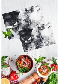 Resim 2'Li Takım Sis Desen Görünümlü Takım Cam Kesme Tahtası - Cam Kesi 