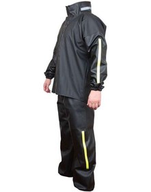 Resim Crane Su Geçirmez Pvc Motosiklet Yağmurluk Siyah 