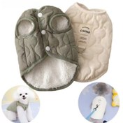 Resim Küçük & Orta Boy Köpekler ve Kediler için Kışlık Yelek Ceket - %100 Polyester Örgü, Peluş Astarlı, Çıtçıtlı Kapama, Esnek Boyun & Bel Bandı, Sıcak Rahat Evcil Hayvan Montu Kış İlkbahar Sonbahar İçin 