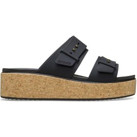 Resim Brooklyn Cork Buckle Siyah Kadın Dolgu Topuklu Terlik-9172 Siyah 