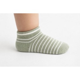 Resim SOLDE SOCKS 5’li Bebek Pamuklu Günlük Çorap - Çizgili & Düz Desenli, Kaliteli 