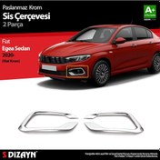 Resim S-Dizayn Fiat Egea Sedan Krom Sis Çerçevesi 2 Prç. 2020 Üzeri Ma 