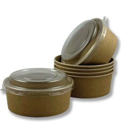 Resim CetKing Karton Salata Kasesi Kapaklı 500CC 50 Adet 