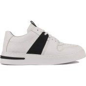 Resim Saillaker’s Sail Lakers - Beyaz Deri Bağcıklı Erkek Sneaker 