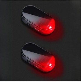 Resim Hightower 2 Adet Kırmızı Led Solar Çalma Önleme Işığı, Sensörlü Gece Park Aksesuarı 