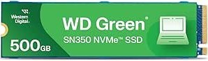 Resim Western Digital WD Green SN350 500 GB M.2 NVMe SSD, 2.400 MB/sn okuma hızı ve 1.500 MB/sn'ye kadar yazma hızı 