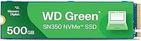 Resim Western Digital WD Green SN350 500 GB M.2 NVMe SSD, 2.400 MB/sn okuma hızı ve 1.500 MB/sn'ye kadar yazma hızı 