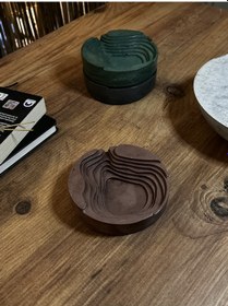 Resim Dalga Formlu Dekoratif/hediyelik Döküm Küllük Kahverengi 