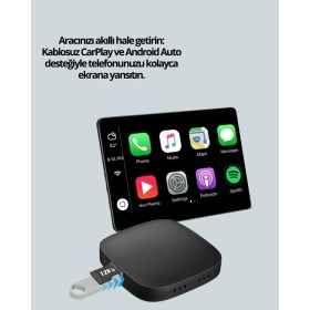 Resim Elektronikçim Bluetooth 5.0 Kablosuz Android Auto Araç Içi Adaptör 