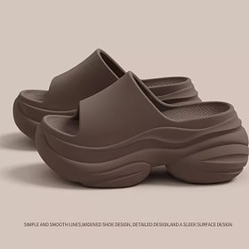 Resim Unisex EVA Terlik - Kalın Yastıklı Tabanlı, Yükseklik Artırıcı Açık Burun Tasarım, Hafif ve Rahat Yüzey, İç/Dış Mekan Kullanımı için Minimalist Düz Renkli Ev Terliği, Modern Ayakkabı, Dayanıklı İç Giyim 