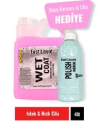 Resim Fast Liquid Wet Coat 4 Lt Seramik Katkılı Hızlı Cila Wax & Boya Koruma & Islak Cila Özel Formül 