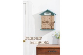 Resim Özgürce Duvara Montajlı Dekoratif Anahtarlık Dolabı 17X27,5CM, Şık ve Kullanışlı 