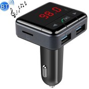 Resim Bc12 Çift Usb Araç Şarj Cihazı Bluetooth Fm Verici Kiti, App Fonksiyonu İle, Destek Lcd Ekran / Tf Kart Müzik Çalma / Eller Serbest 
