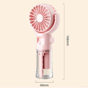 Resim teknosepetim Taşınabilir Şarjlı Buhar Püskürten El Fanı Küçük Vantilatör Sessiz Su Sisi Spreyli El Tipi mini Fan 