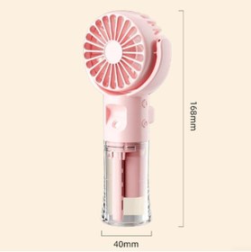 Resim teknosepetim Taşınabilir Şarjlı Buhar Püskürten El Fanı Küçük Vantilatör Sessiz Su Sisi Spreyli El Tipi mini Fan 