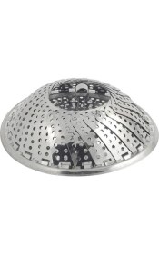 Resim Pazariz Buharda Pişirme Aparatı Haşlama Sepeti Katlanabilir Sebze Pişirme 