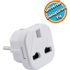 Resim Nzb Universal Türk Ingiliz Adaptör Fişi Seyahat Adaptörü Amerikan Fiş Çevirici Priz Dönüştürücü 