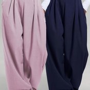 Resim 2 adet Kadın Geniş Bacaklı Pantolon - Yüksek Bel, Elastik Bel Bandı, Düz Renk (Pembe ve Mavi), Bol Kesim, Bahar/Yaz/Sonbahar için Rahat, Rahat ve Şık Stil, Tüm Mevsimler için Pantolon | Yüksek Bel Pantolon | Elastik Bel Bandı Pantolon 