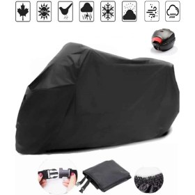 Resim Breen Yamaha Wr 250 F Için Arka Çanta Ve Kilit Uyumlu Siyah Motosiklet Branda, Güvenli 