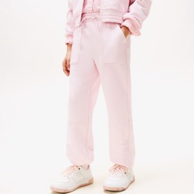 Resim Tommy Hilfiger Textured Logo Çocuk Pembe Eşofman Altı 