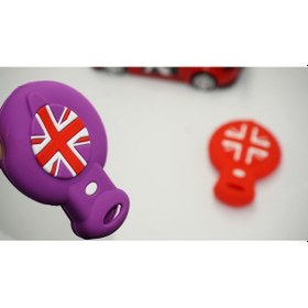 Resim Mini Cooper Uyumlu Clubman Countryman R56 Silikon Anahtar Kırmızı Mor Kı 