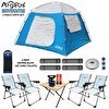 Resim Argeus Skydome 4 Kişilik 3 Mevsim Kamp Çadırı Seti 