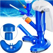 Resim 1 adet ABS Plastik Havuz Temizleyici, El ile Tutulan Havuz Süpürgesi, Jet ile, Su Altı Yaprak Toplayıcı, Fırça, Esnek Hortum Bağlantısı ve Taşınabilir Çanta ile Üst Havuzlar için 