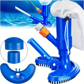 Resim 1 adet ABS Plastik Havuz Temizleyici, El ile Tutulan Havuz Süpürgesi, Jet ile, Su Altı Yaprak Toplayıcı, Fırça, Esnek Hortum Bağlantısı ve Taşınabilir Çanta ile Üst Havuzlar için 