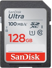 Resim SANDISK 128GB ULTRA SDSDUNR-128G-GN3IN SDHC AFIZA KARTI 