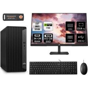 Resim Hp Pro Tower 290 G9 Intel Core I5 13500 36GB 512GB SSD GT730/4GB 23.8" Fhd Monitör Fdos 8T2W9ES Masaüstü Bilgisayar & Per4 USB Bellek 8T2W9ESMNT2332 