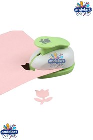 Resim andelart Eva Lale Desenli Büyük Boy Şekilli Delgeç 1,5 inç 3,8 Cm 
