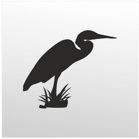 Resim Folyo Sticker Leylek 40cm Uzunluk Siyah 