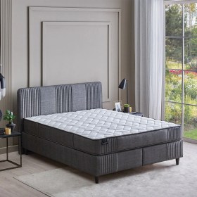 Resim Yataş Bedding Wool Sense Yatak - Baza - Başlık Set - Koyu Gri 