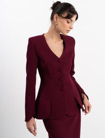 Resim Tulip Ceket - 40 / Bordo 