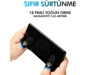 Resim Awei E Spor Mobil Oyun Parmak Eldivenleri Süper Iletkenkarbon Fiber 1 Çift Pubg Mobile Süper Oyun Parmaklığı Oyun Geliştirici Eldiven 