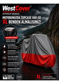 Resim Volta Vsx Gri-kırmızı Parç. Motosiklet Branda Su-toz Geçirmez Motor Örtü 