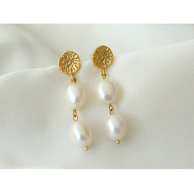 Resim Roze & More Incili Küpe Nikah Küpesi Gelin Küpesi 