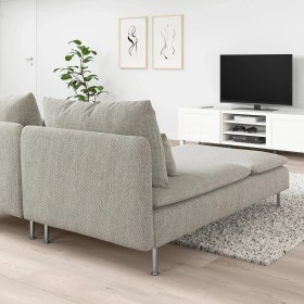 Resim IKEA Bej Konforlu Kanepe - Uzanma Koltuklu 2'li Kanepe 